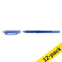 123ink blue erasable ballpoint pen (12-pack)  301093