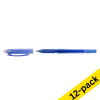 123ink blue erasable ballpoint pen (12-pack)
