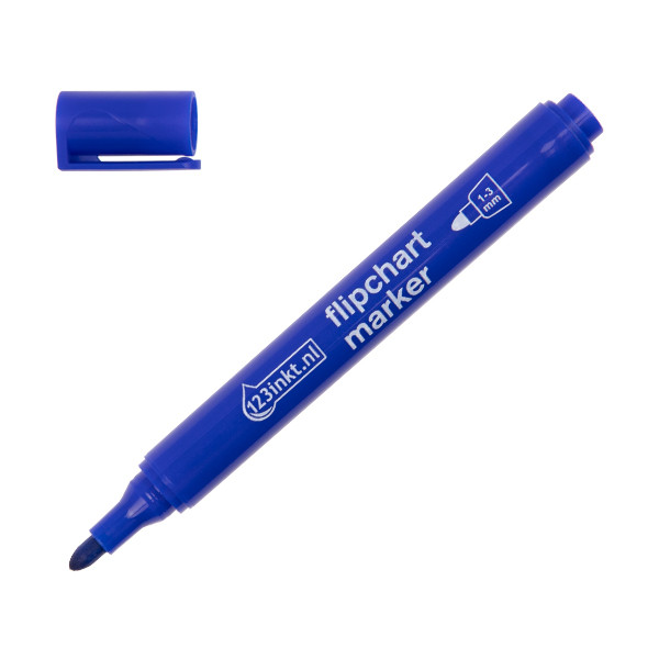 123ink blue flipchart marker (1mm - 3mm round) 4-380003C 390561 - 1