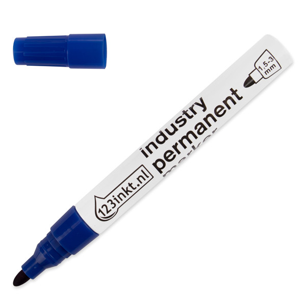 123ink blue industrial permanent marker (10-pack)  301162 - 1