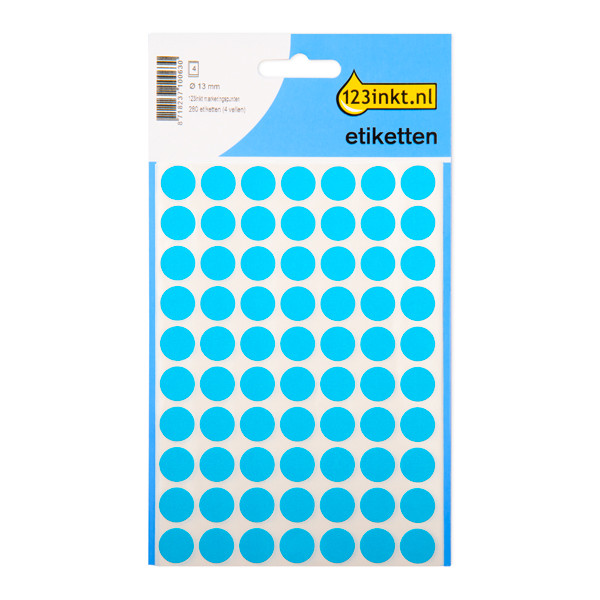 123ink blue marking dots, Ø 13mm (280 labels) 3142C 301478 - 1