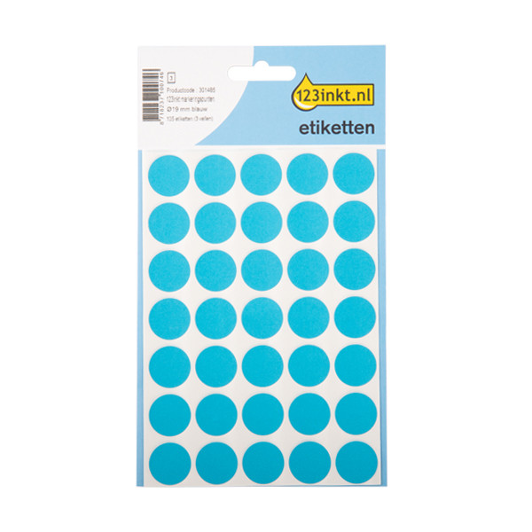 123ink blue marking dots, Ø 19mm (105 labels) 3005C 301485 - 1