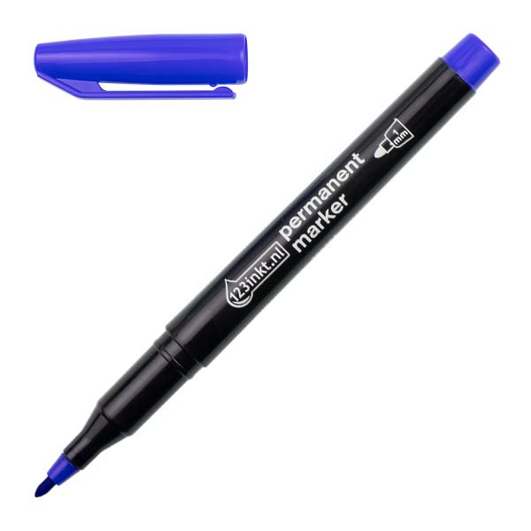123ink blue permanent marker (1mm round) 4-25003C 4-400003C 300883 - 1