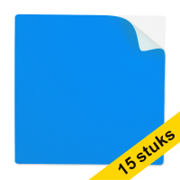 123ink blue reusable self-adhesive notes, 10cm x 10cm (15-pack) 302123