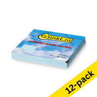 123ink blue self-adhesive notes, 100 sheets, 76mm x 76mm (12-pack)  300247
