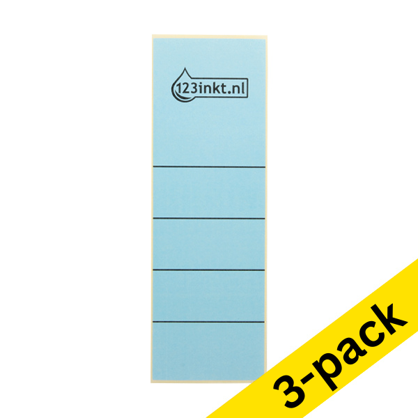 123ink blue self-adhesive spine labels, 61mm x 191mm (3 x 10-pack)  301695 - 1
