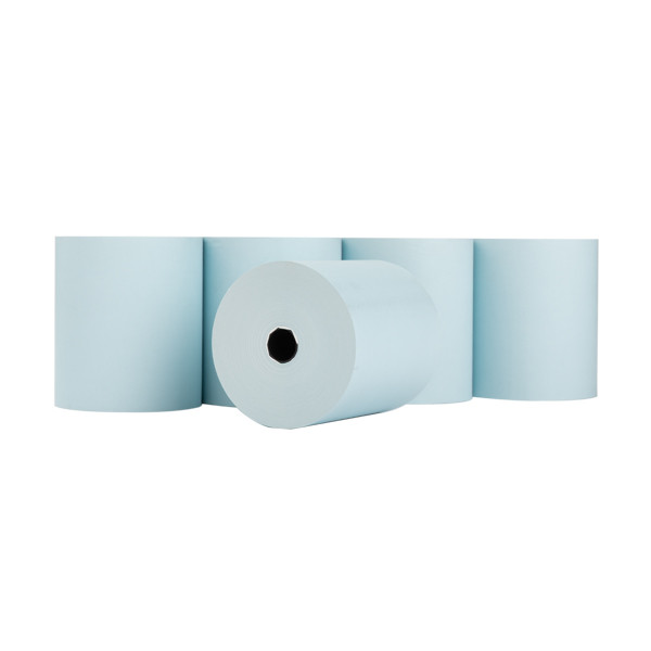 123ink blue thermal cash register roll, 80mm x 80mm x 12mm (5-pack) 302689 - 1
