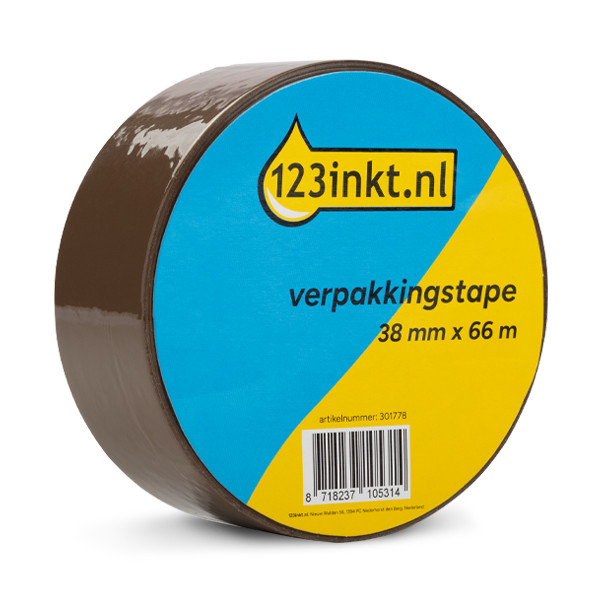 123ink brown packing tape, 38mm x 66m 57166-00000-05C 301778 - 1