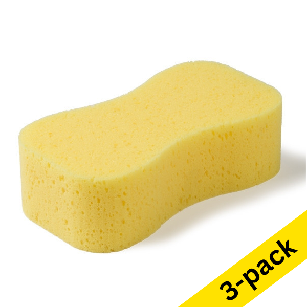 123ink car wash sponge, 20cm x 11cm x 6cm (3-pack)  SDR07321 - 1