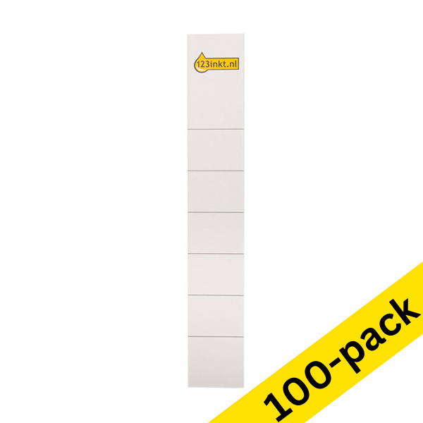 123ink cardboard spine labels, 30mm x 186mm (10 x 10-pack)  390667 - 1