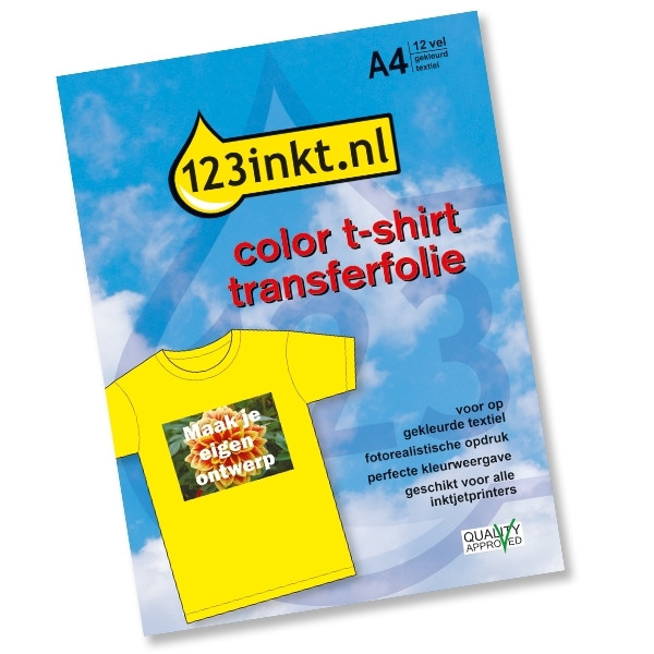 123ink colour t-shirt transfer foil (6 x 2 sheets)  060860 - 1