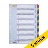 123ink coloured A4 cardboard indexes with 1-31 (23 holes)(5-pack)  301714