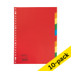 123ink coloured A4 cardboard tab with 10 tabs (23 hole) (10-pack)