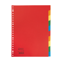 123ink coloured A4 cardboard tab with 10 tabs (23 holes) 302468