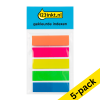 123ink coloured indexes, 45mm x 12mm (5 x 25 tabs) (5-pack) 301084 - 1