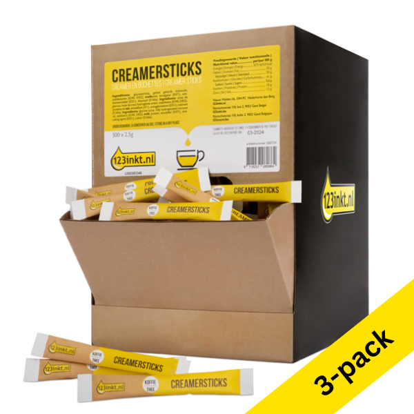 123ink creamer sticks, 500 x 2.5g (3-pack)  300726 - 1