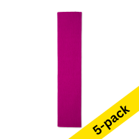 123ink dark pink crepe paper, 250cm x 50cm (5-pack)