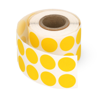 123ink dark yellow double row marking dots Ø 18mm (1,000 labels) 400724