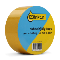 123ink double-sided tape with protective layer, 50mm x 25m