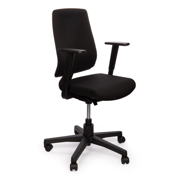 123ink ergonomic office chair black with upholstered backrest  300417 - 1