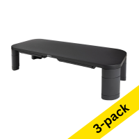 123ink extra wide black monitor stand (3-pack) 302872