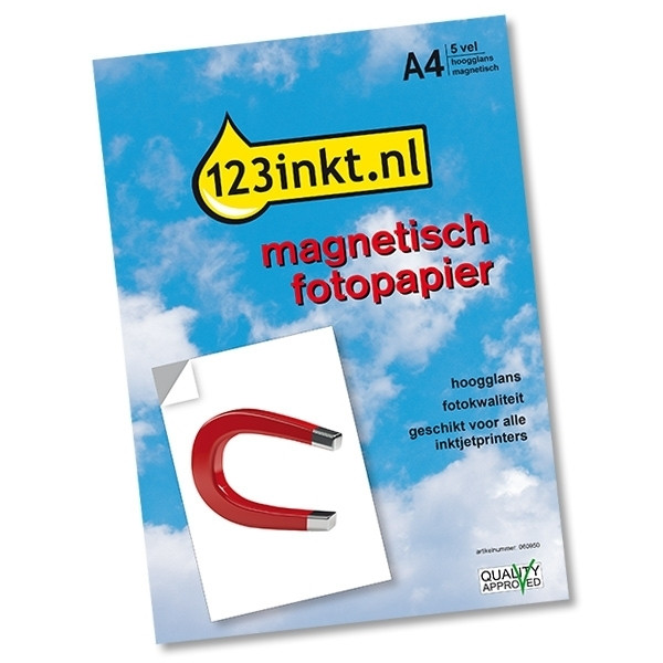 123ink glossy A4 magnetic photo paper (5 sheets)  060950 - 1