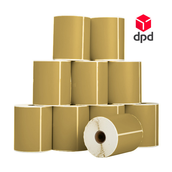 123ink gold DPD shipping labels, 102 x 152mm (10-pack) 653392 - 1