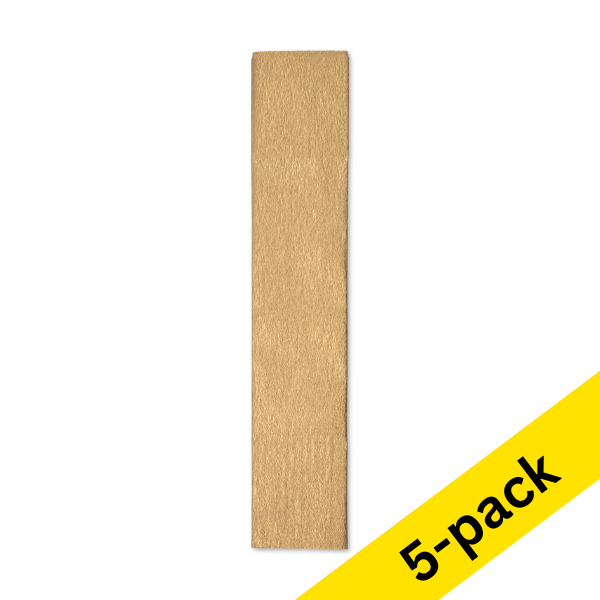 123ink gold crepe paper, 250cm x 50cm (5-pack)  301701 - 1