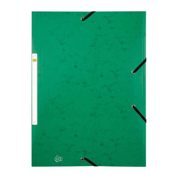 123ink green A4 cardboard elastomer folder 400116355C 55503EC 390532 - 1