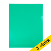 123ink green A4 transparent view folder 120 micron (100-pack) (3-pack) 390654 - 1