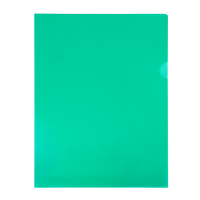 123ink green A4 transparent view folder 120 micron (100-pack) 54838C 390553