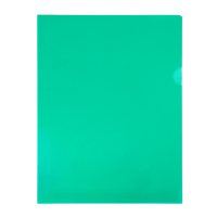 123ink green A4 transparent view folder 120 micron (100-pack) 54838C 390553