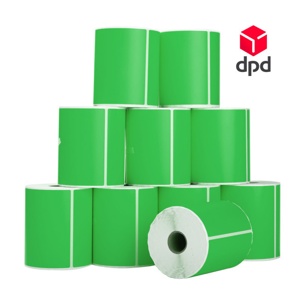 123ink green DPD shipping labels, 102 x 152mm | 10-pack 653390 - 1