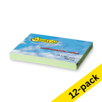 123ink green adhesive notes, 100 sheets, 76mm x 102mm (12-pack)  300052