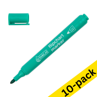 123ink green flipchart marker (1mm - 3mm round) (10-pack)  390564