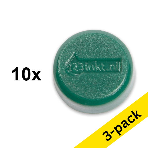 123ink green magnets, 20mm (3 x 10-pack)  301293 - 1