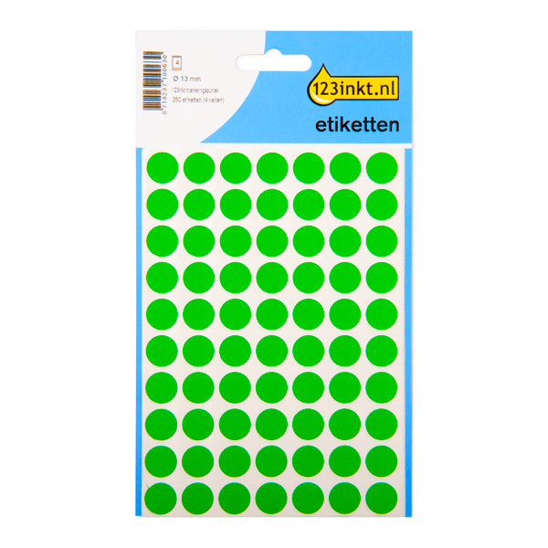 123ink green marking dots, Ø 13mm (280 labels) 301475 - 1