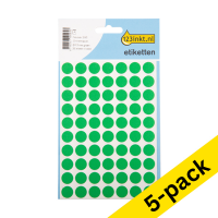 123ink green marking dots, Ø 13mm (280 labels) (5-pack)