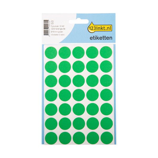 123ink green marking dots, Ø 19mm (105 labels) 3006C 3174C 301482 - 1