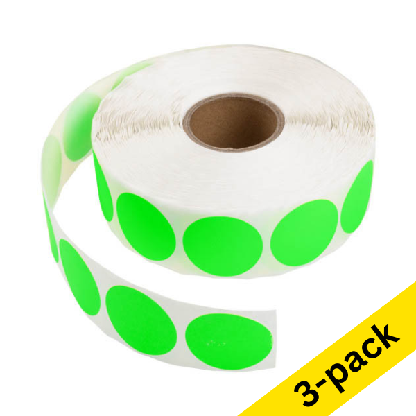 123ink green marking dots Ø 35mm (3 x 1,000 labels) 303005 - 1