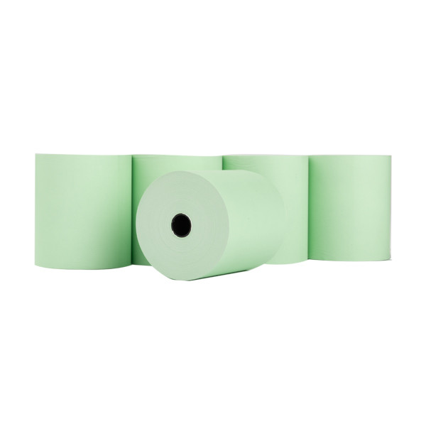 123ink green thermal cash register roll, 80mm x 80mm x 12mm (5-pack) 302691 - 1