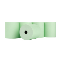123ink green thermal cash register roll, 80mm x 80mm x 12mm (5-pack) 302691
