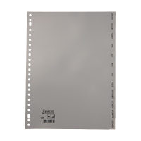 123ink grey A4 plastic tabs with 12 month indexes (23 holes) G412JC G412JMC 301627