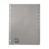 123ink grey A4 plastic tabs with 12 month indexes (23 holes)