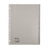 123ink grey A4 plastic tabs with indexes 1-31 (23 holes)