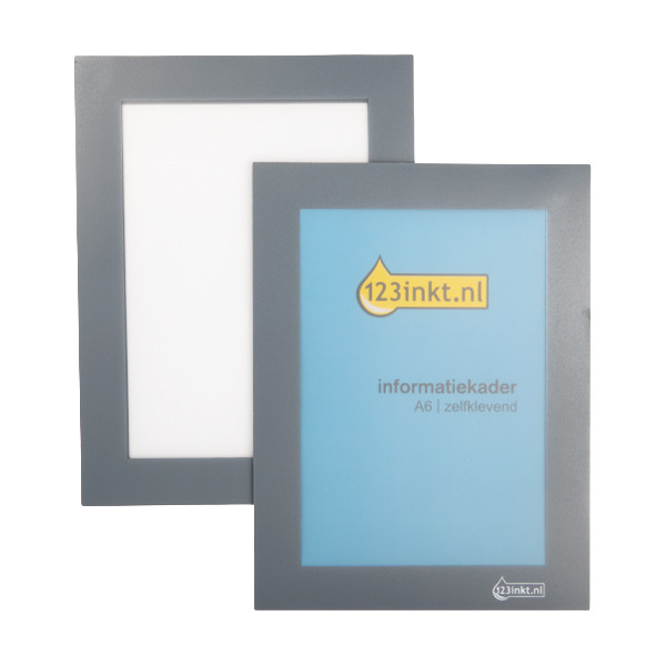 123ink grey A6 self-adhesive information frame (2-pack) 301640 - 1