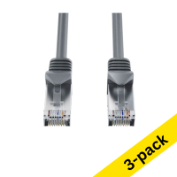 123ink grey Cat7 S/FTP network cable, 3m (3-pack)  302509