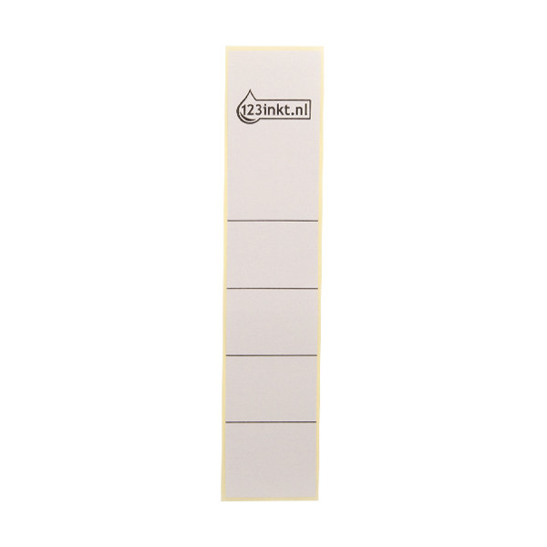 123ink grey self-adhesive spine labels, 39mm x 191mm (10-pack) 16430085C 301659 - 1