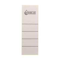 123ink grey self-adhesive spine labels, 61mm x 191mm (10-pack) 16420085C 301656
