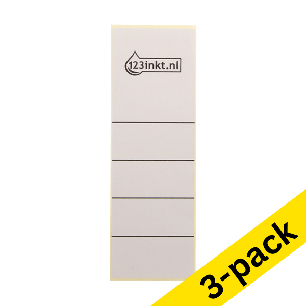 123ink grey self-adhesive spine labels, 61mm x 191mm (3 x 10-pack)  301697 - 1